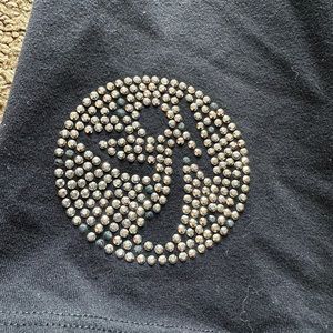 ZUMBA Black Capri Pants with Rhinestone Logo